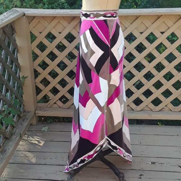 ๐ RARE Vintage Emilio Pucci Handkerchief Skirt Sz 8 - Picture 4 of 8